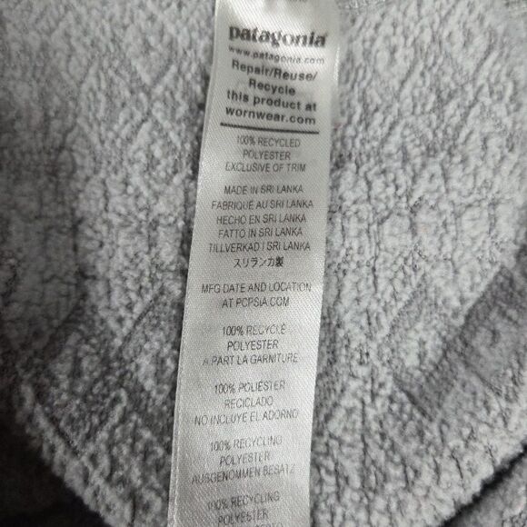 Patagonia Better Sweater ¼‑Zip Frozen Diamond Jacquard/Salt Gray – Women’s M - Picture 6 of 6